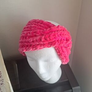 Cozy Pink Plush Headband